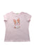 A Pink Short Sleeve T Shirts from Momonittu in size 8Y for girl. (Front View)