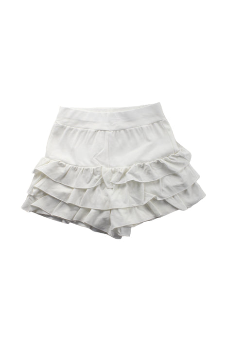 A White Skorts from Momonittu in size 8Y for girl. (Front View)