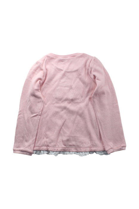 A Pink Crewneck Sweatshirts from Miki House in size 5T for girl. (Back View)