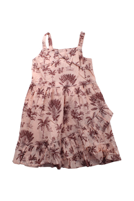 A Burgundy Sleeveless Dresses from Janie & Jack in size 6T for girl. (Front View)