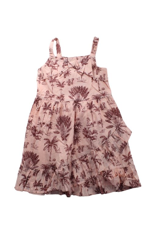 A Burgundy Sleeveless Dresses from Janie & Jack in size 6T for girl. (Front View)