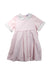 A Pink Short Sleeve Dresses from Kidiwi in size 6T for girl. (Front View)