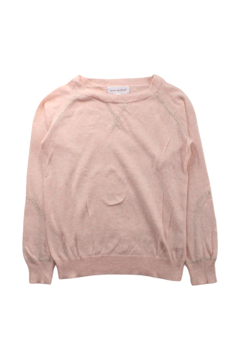 A Pink Knit Sweaters from Excuse My French in size 6T for girl. (Front View)