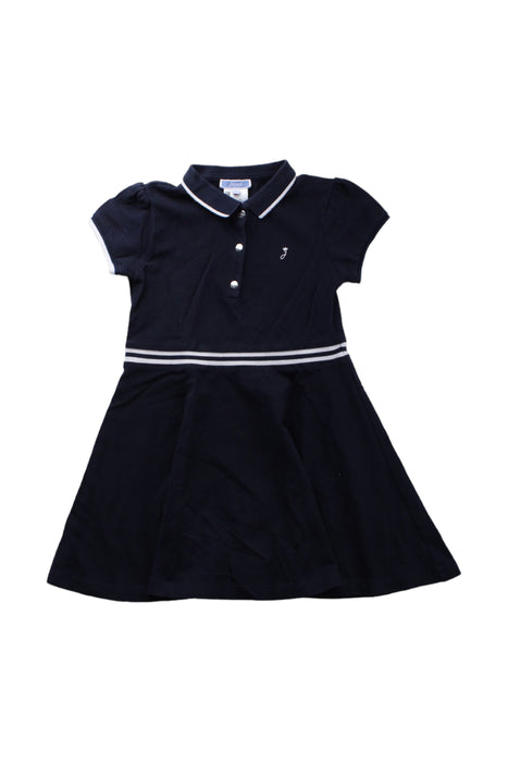 A Blue Short Sleeve Dresses from Jacadi in size 5T for girl. (Front View)