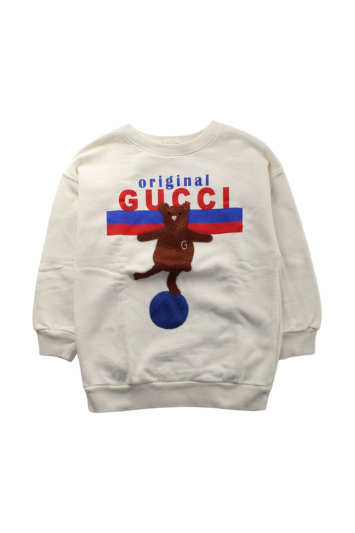 A White Crewneck Sweatshirts from Gucci in size 4T for boy. (Front View)