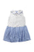 A Blue Sleeveless Dresses from Jacadi in size 5T for girl. (Front View)