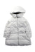 A White Puffer/Quilted Jackets from Jacadi in size 4T for girl. (Front View)