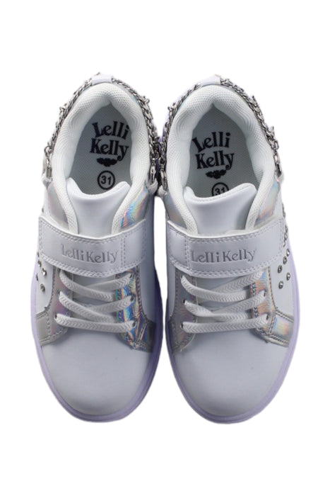 A White Sneakers from Lelli Kelly in size 6T for girl. (Back View)