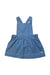 A Blue Overall Dresses from Petit Bateau in size 12-18M for girl. (Front View)