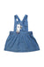 A Blue Overall Dresses from Petit Bateau in size 12-18M for girl. (Back View)