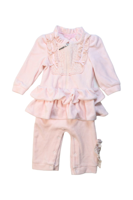 A Pink Long Sleeve Jumpsuits from Nicholas & Bears in size 6-12M for girl. (Front View)