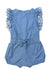 A Blue Short Sleeve Rompers from Chloe in size 3-6M for girl. (Front View)