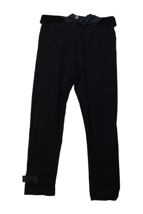 A Black Leggings from I Pinco Pallino in size 4T for girl. (Front View)