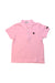 A Pink Short Sleeve Polos from Miki House in size 5T for girl. (Front View)