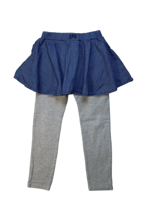 A Blue Leggings from Miki House in size 4T for girl. (Front View)