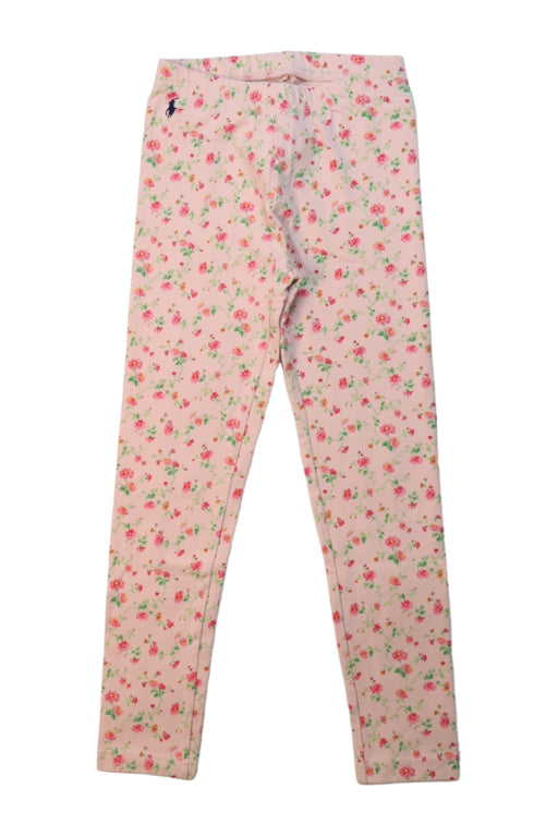 A Pink Leggings from Polo Ralph Lauren in size 6T for girl. (Front View)