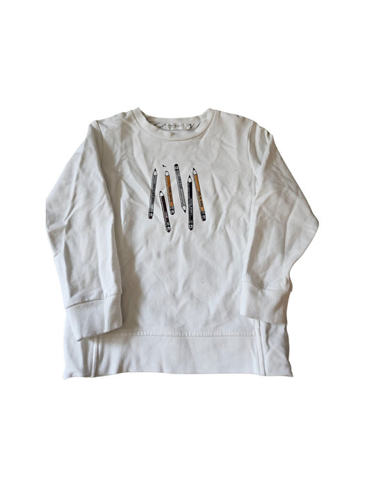 A White Crewneck Sweatshirts from Miles the Label in size 4T for neutral. (Front View)