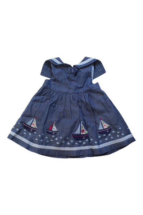 A Multicolour Sleeveless Dresses from Jojo Maman Bébé in size 0-3M for girl. (Front View)