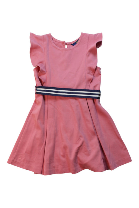 A Pink Short Sleeve Dresses from Polo Ralph Lauren in size 3T for girl. (Front View)