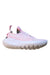 A Pink Slip Ons from Nike in size 5T for girl. (Front View)