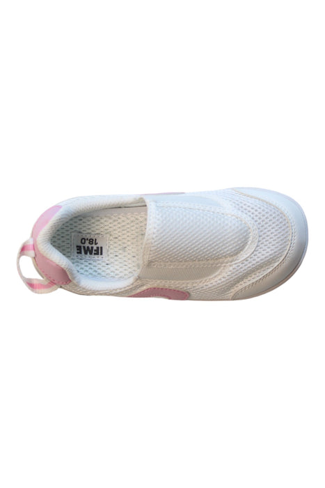 A White Slip Ons from IFME in size 5T for girl. (Front View)