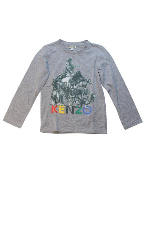 A Grey Long Sleeve T Shirts from Kenzo in size 6T for boy. (Front View)