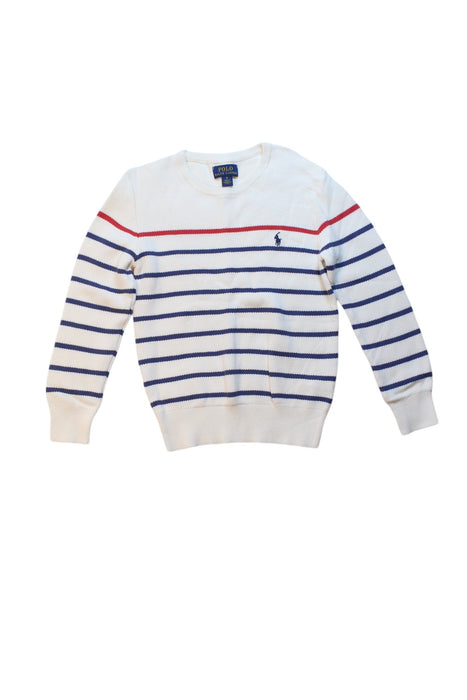 A Blue Knit Sweaters from Polo Ralph Lauren in size 6T for boy. (Front View)