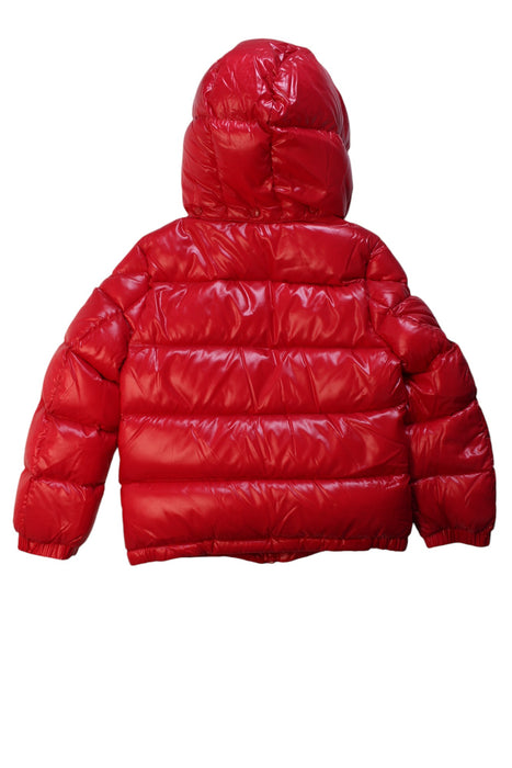 A Red Puffer/Quilted Jackets from Moncler in size 8Y for boy. (Back View)