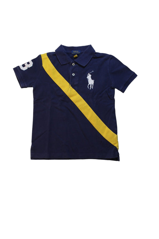 A Blue Short Sleeve Polos from Polo Ralph Lauren in size 7Y for boy. (Front View)