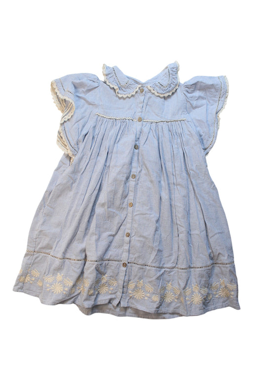 A Blue Short Sleeve Dresses from Louise Misha in size 7Y for girl. (Front View)