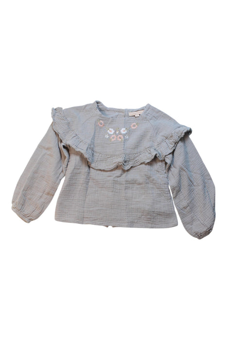 A Grey Long Sleeve Tops from Louise Misha in size 6T for girl. (Front View)