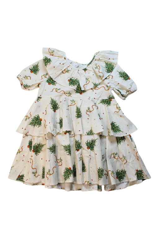 A Green Short Sleeve Dresses from Konges Sløjd in size 6T for girl. (Front View)