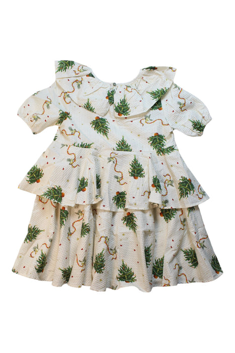 A Green Short Sleeve Dresses from Konges Sløjd in size 6T for girl. (Back View)