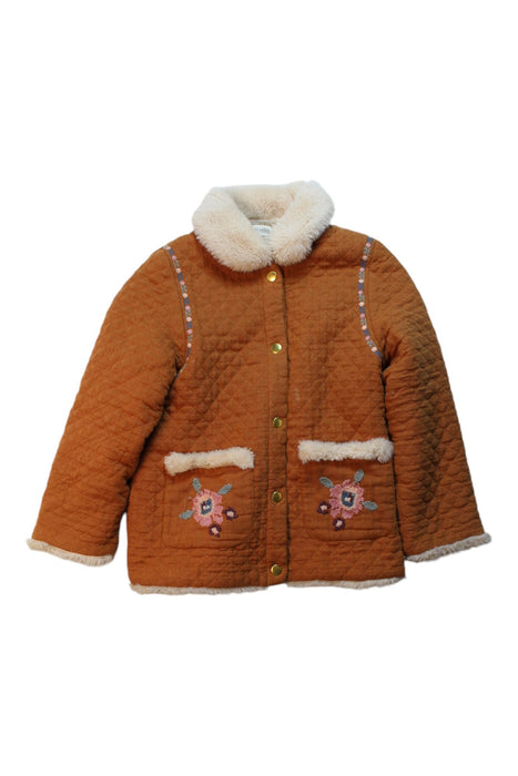 A Orange Lightweight Jackets from Louise Misha in size 6T for boy. (Front View)