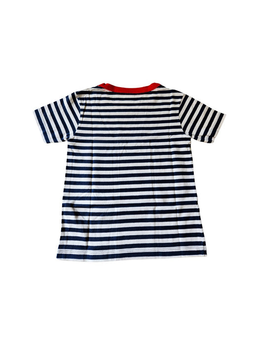 A Navy Short Sleeve T Shirts from Petit Bateau in size 6T for neutral. (Back View)