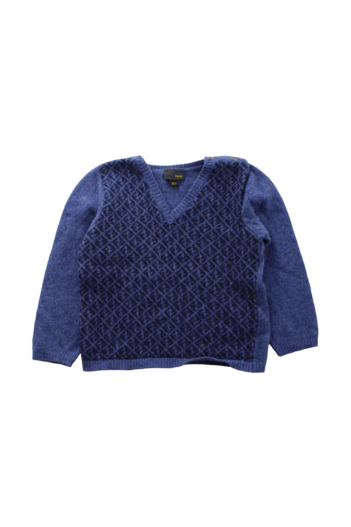 A Blue Knit Sweaters from Fendi in size 12-18M for boy. (Front View)