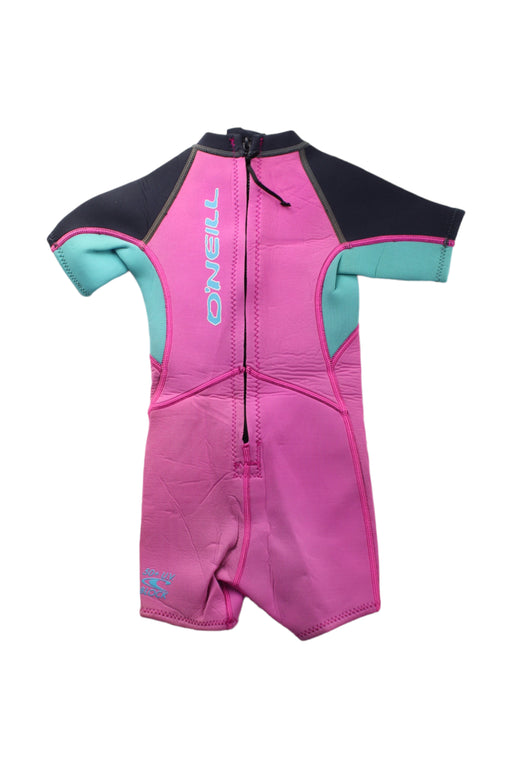 A Pink Wetsuits from O'Neill in size 2T for girl. (Back View)