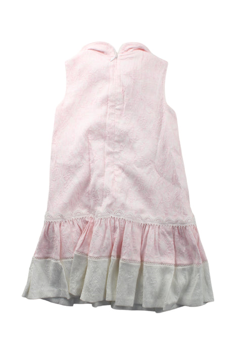 A Pink Sleeveless Dresses from Nicholas & Bears in size 6T for girl. (Back View)