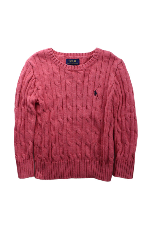 A Red Knit Sweaters from Polo Ralph Lauren in size 4T for boy. (Front View)