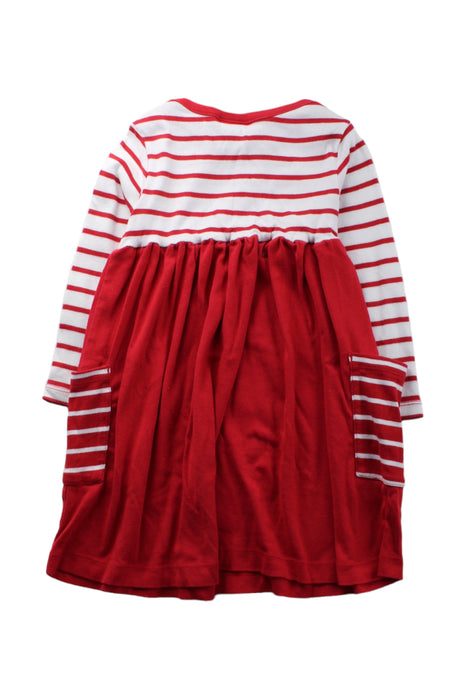 A Red Long Sleeve Dresses from Hanna Andersson in size 3T for girl. (Back View)