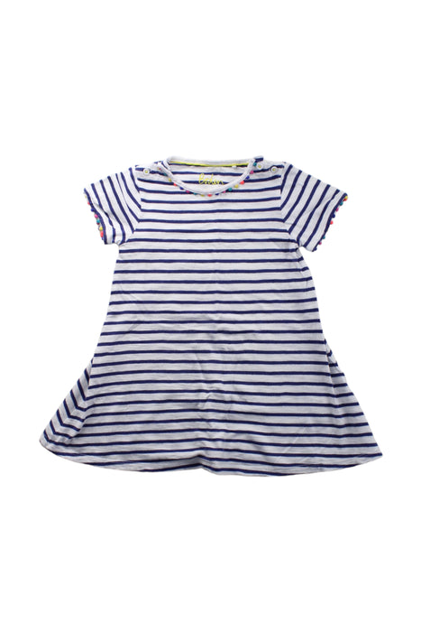 A Blue Short Sleeve Dresses from Boden in size 3T for girl. (Front View)