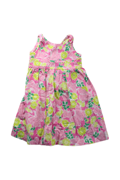 A Green Sleeveless Dresses from Lilly Pulitzer in size 4T for girl. (Front View)