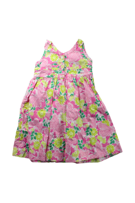 A Green Sleeveless Dresses from Lilly Pulitzer in size 4T for girl. (Back View)