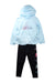 A Blue Leggings Sets from Adidas in size 4T for girl. (Front View)