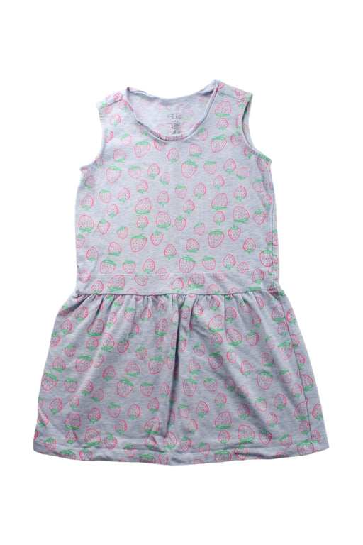 A Blue Sleeveless Dresses from Egg New York in size 6T for girl. (Front View)