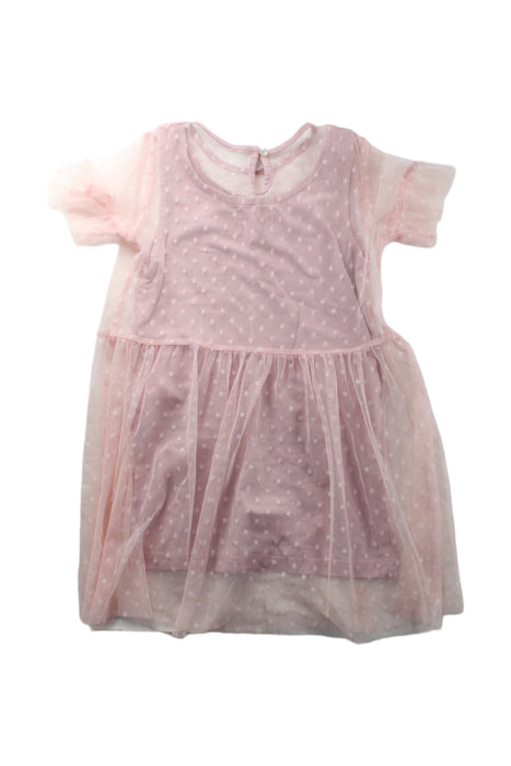 A Pink Short Sleeve Dresses from Sovereign Code in size 5T for girl. (Back View)