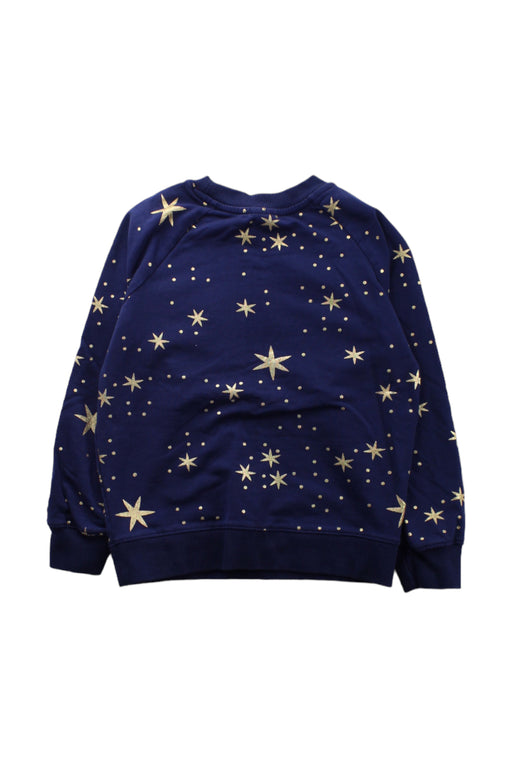 A Blue Crewneck Sweatshirts from Hanna Andersson in size 6T for neutral. (Back View)