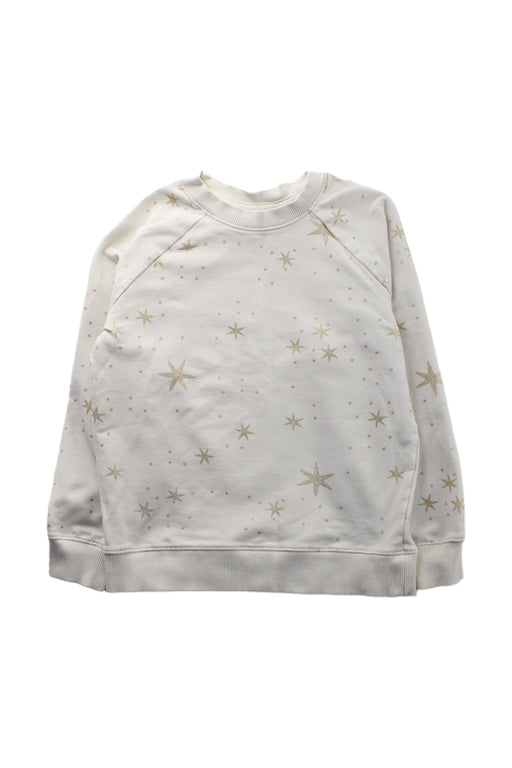 A Gold Crewneck Sweatshirts from Hanna Andersson in size 6T for girl. (Front View)