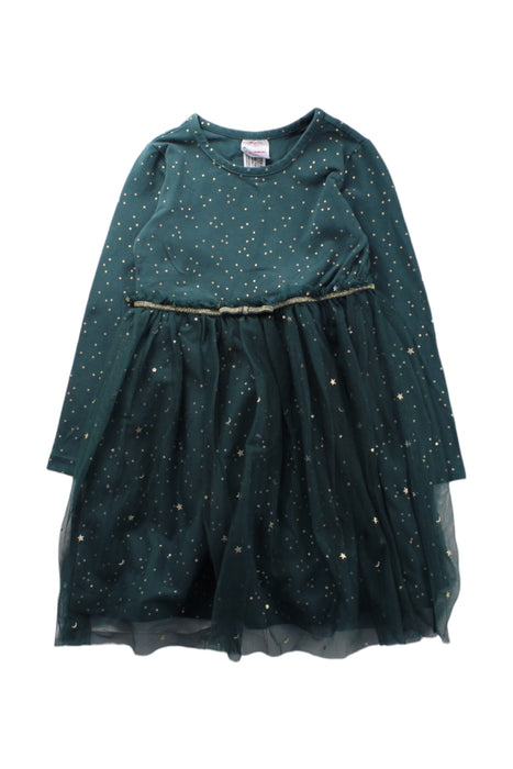 A Green Long Sleeve Dresses from Hanna Andersson in size 4T for girl. (Front View)