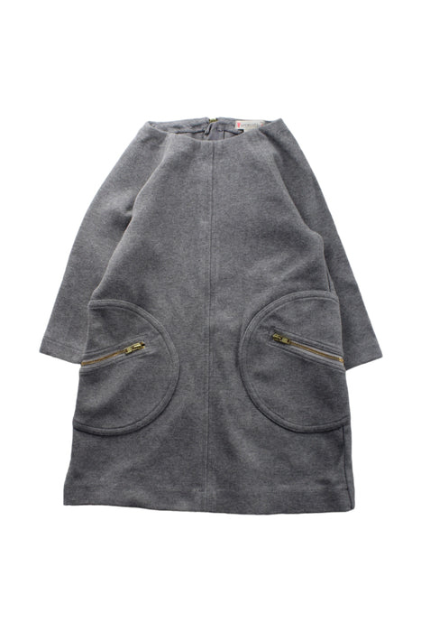 A Grey Long Sleeve Dresses from Crewcuts in size 4T for girl. (Front View)